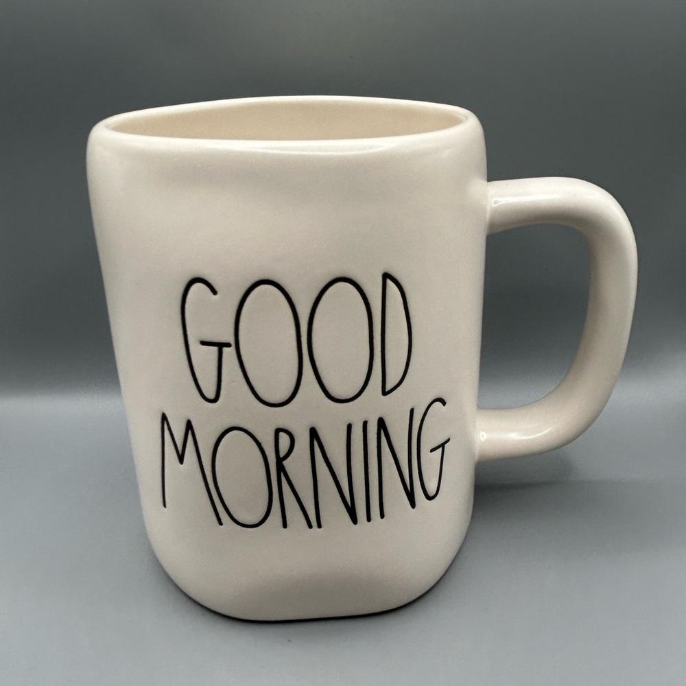 Rae Dunn Farmhouse Style GOOD MORNING Coffee Mug NEW